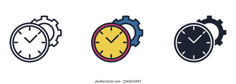 time management icon symbol template for graphic and web design collection logo vector illustration
