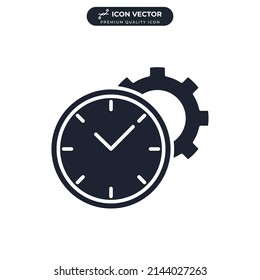 time management icon symbol template for graphic and web design collection logo vector illustration