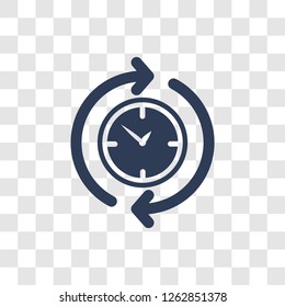 Time management icon. Trendy Time management logo concept on transparent background from Human Resources collection