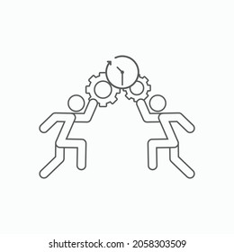 time management icon, management vector