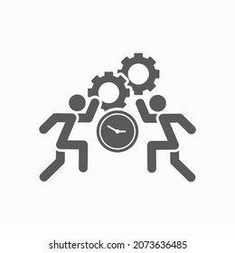 time management icon, management vector