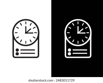 Ilustración de Arte vectorial de iconos de gestión de tiempo.