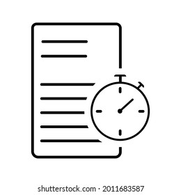 Time management icon vector. deadline illustration sign. timeline symbol or logo.