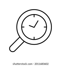 Time management icon vector. deadline illustration sign. timeline symbol or logo.