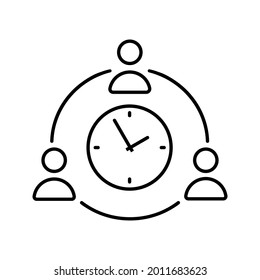 Time management icon vector. deadline illustration sign. timeline symbol or logo.