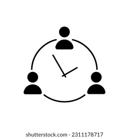 Time management icon vector. deadline illustration sign. timeline symbol or logo.