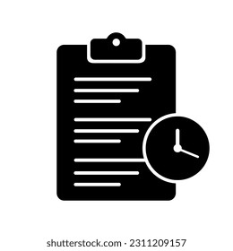 Vector de icono de administración de tiempo. signo de ilustración de fecha límite. símbolo de línea de tiempo o logotipo.