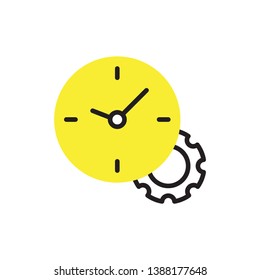 time management icon vector design modern style