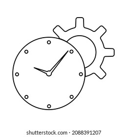 Time management icon, Vector design
