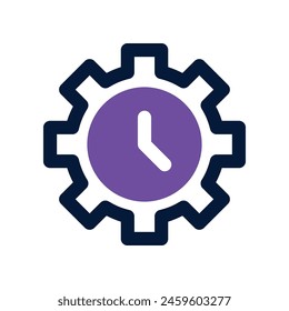 time management icon. vector dual tone icon for your website, mobile, presentation, and logo design.