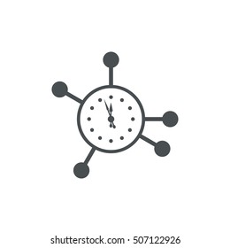 Time Management Icon Vector flat design style