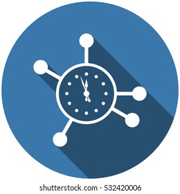 Time Management Icon Vector flat design style
