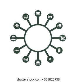 Time Management Icon Vector flat design style