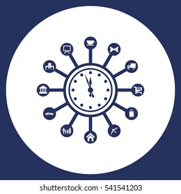 Time Management Icon Vector flat design style