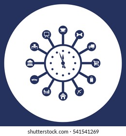 Time Management Icon Vector flat design style