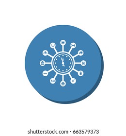 Time Management Icon Vector flat design style