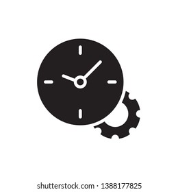 time management icon vector glyph style