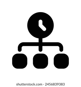 time management icon. vector glyph icon for your website, mobile, presentation, and logo design.
