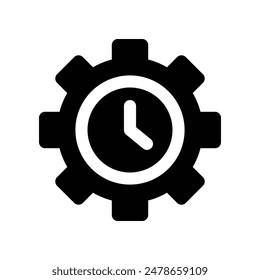 time management icon. vector glyph icon for your website, mobile, presentation, and logo design.