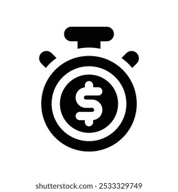 time management icon. vector glyph icon for your website, mobile, presentation, and logo design.