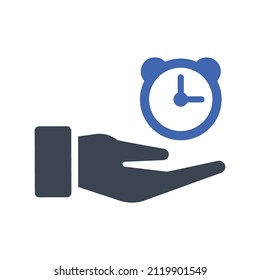 Time management icon, Vector graphics