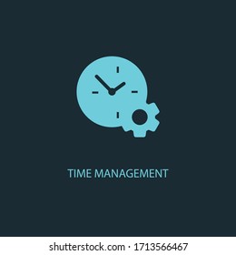 Time management icon vector. Time management illustration