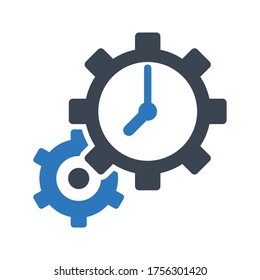 Time management icon (vector illustration)