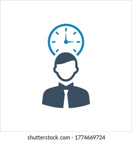 Icono de gestión del tiempo (ilustración vectorial)