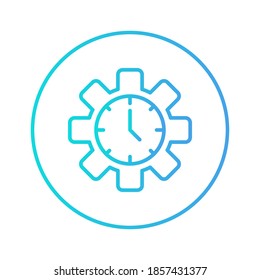 ilustración vectorial de icono de administración de tiempo. diseño de gradiente de icono de administración de tiempo.