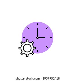time management icon vector illustration. modern colored icon design. isolated on white background