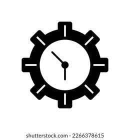 icono de administración de tiempo, vector de tiempo, ilustración de administración