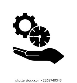 time management icon, time vector, management illustration
