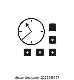 Icono de administración de tiempo. Ilustración vectorial. EPS 10.