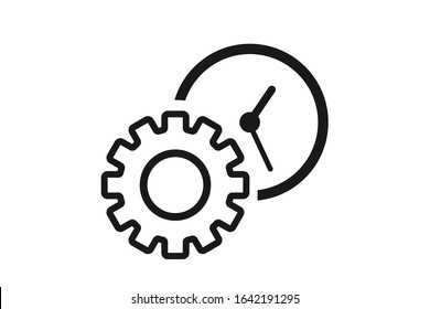 Time management icon vector isolate 
