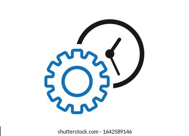Time management icon vector isolate 