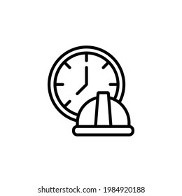 time management icon vector from labour day concept. Thin line illustration of time management