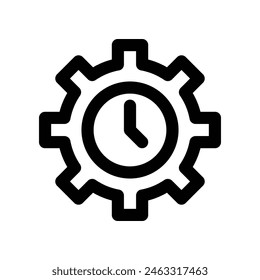 time management icon. vector line icon for your website, mobile, presentation, and logo design.