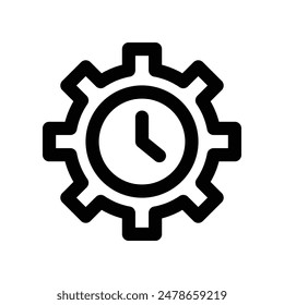 time management icon. vector line icon for your website, mobile, presentation, and logo design.