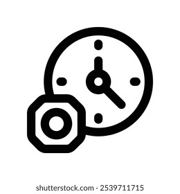 time management icon. vector line icon for your website, mobile, presentation, and logo design.