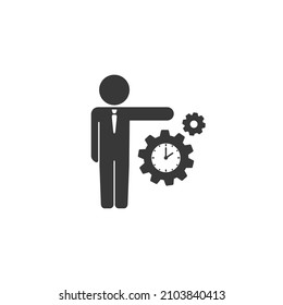 Time Management icon in vector. Logotype