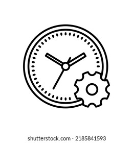 Time Management icon in vector. Logotype