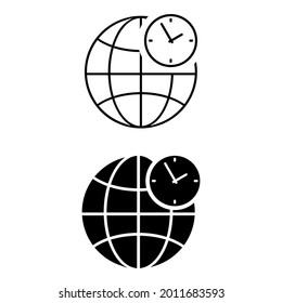 Time management icon vector set. deadline illustration sign collection. timeline symbol or logo.