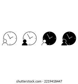 Time management icon vector set. deadline illustration sign collection. timeline symbol or logo.