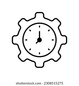 Ilustración de material vectorial de icono de administración de tiempo.
