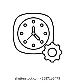 Time Management icon vector stock illustration
