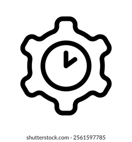 Time Management Icon Vector Symbol Design Illustration