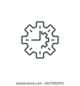 time management icon. vector.Editable stroke.linear style sign for use web design,logo.Symbol illustration.