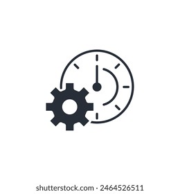 time management icon. vector.Editable stroke.linear style sign for use web design,logo.Symbol illustration.