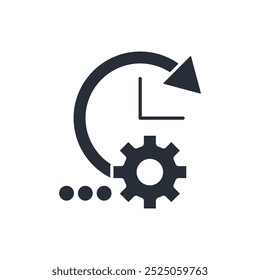ícone de gerenciamento de tempo. vetor.Editável símbolo de estilo traço.linear para usar web design,ilustração logo.Symbol.
