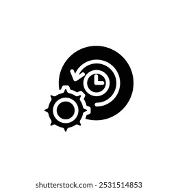 Diseño web de icono de gestión del tiempo en Vector